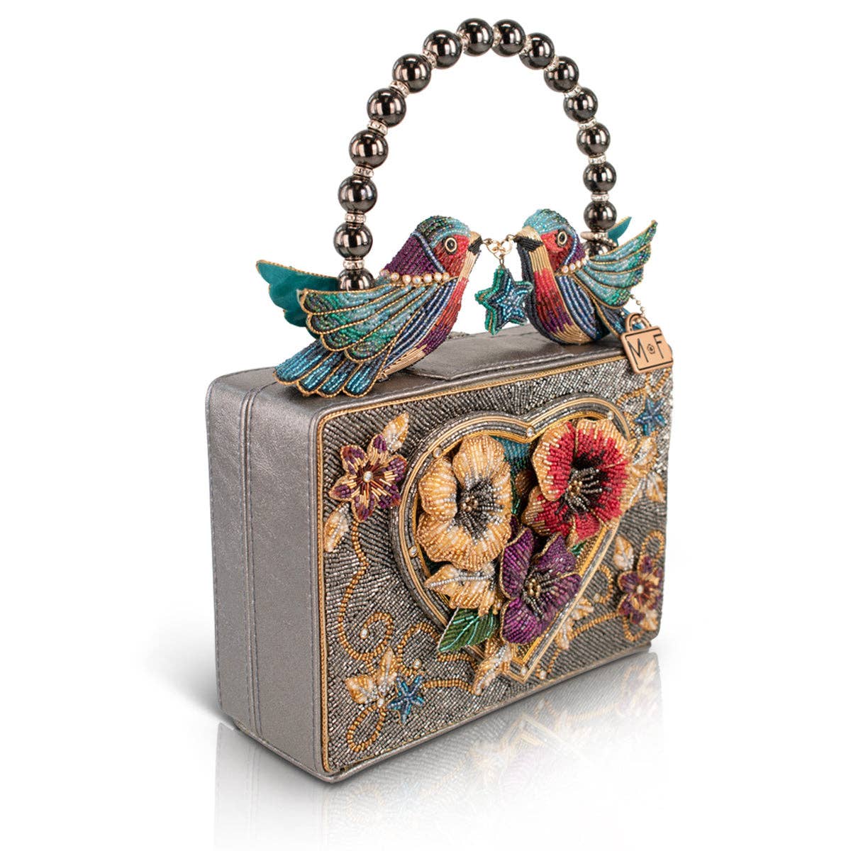 Mary Frances Fluttering Heart Top Handle Handbag