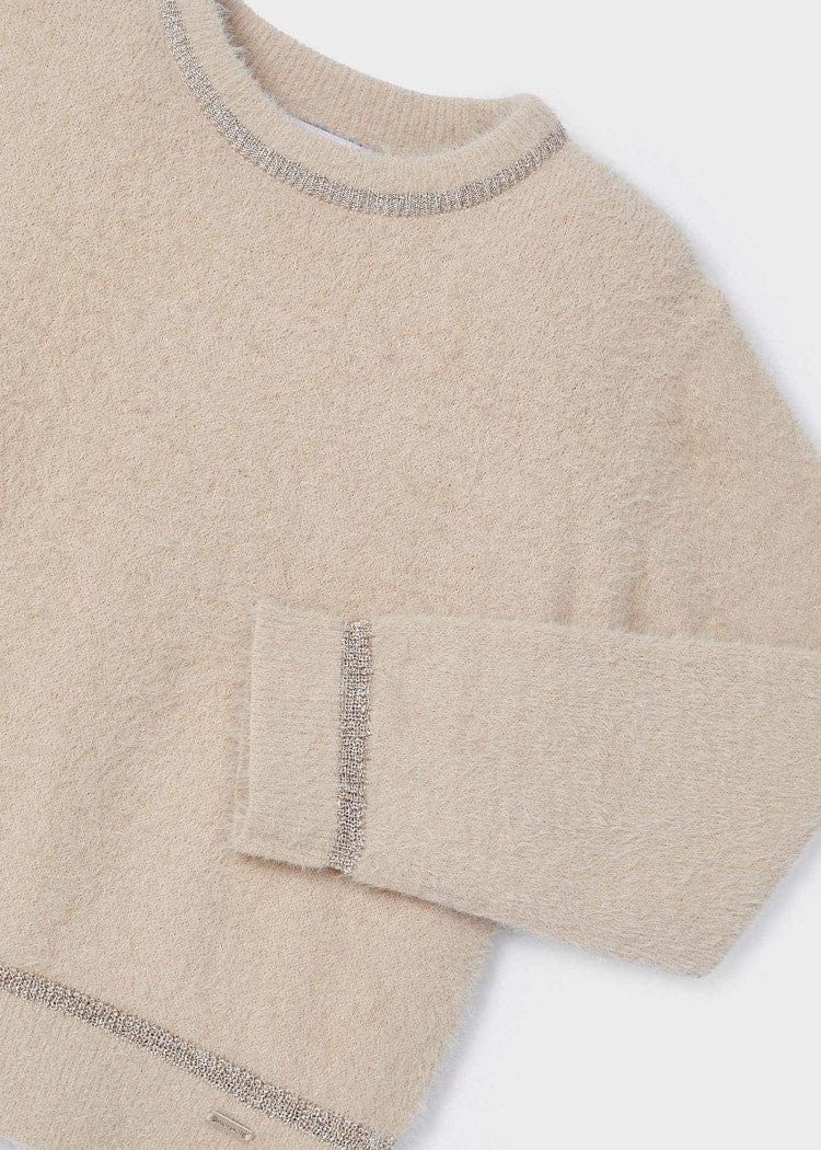 Mayoral Usa Inc Mayoral Fuzzy Sweater in Sand - Little Miss Muffin Children & Home