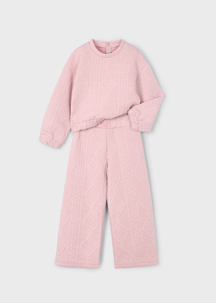 Mayoral Usa Inc 2 Piece Knit Pant Suit in Nude - Little Miss Muffin Children & Home