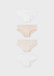 4 pack of girls sand underwear