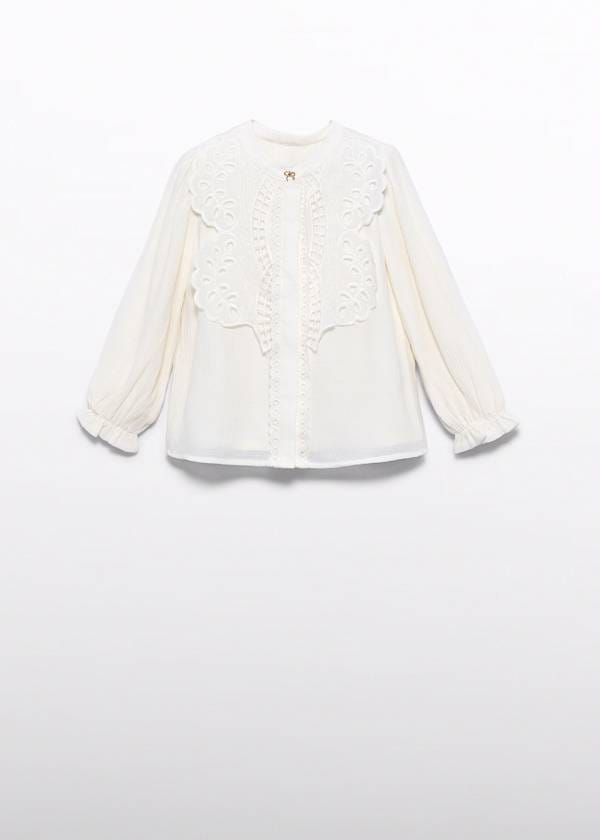 Abel & Lula Blouse with Eyelet Lace Trim - Little Miss Muffin Children & Home
