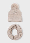 Mayoral Usa Inc Bow Trimmed Knit Hat & Scarf Set - Little Miss Muffin Children & Home
