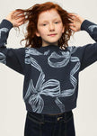 Mayoral Usa Inc Bow Print Sweater - Little Miss Muffin Children & Home