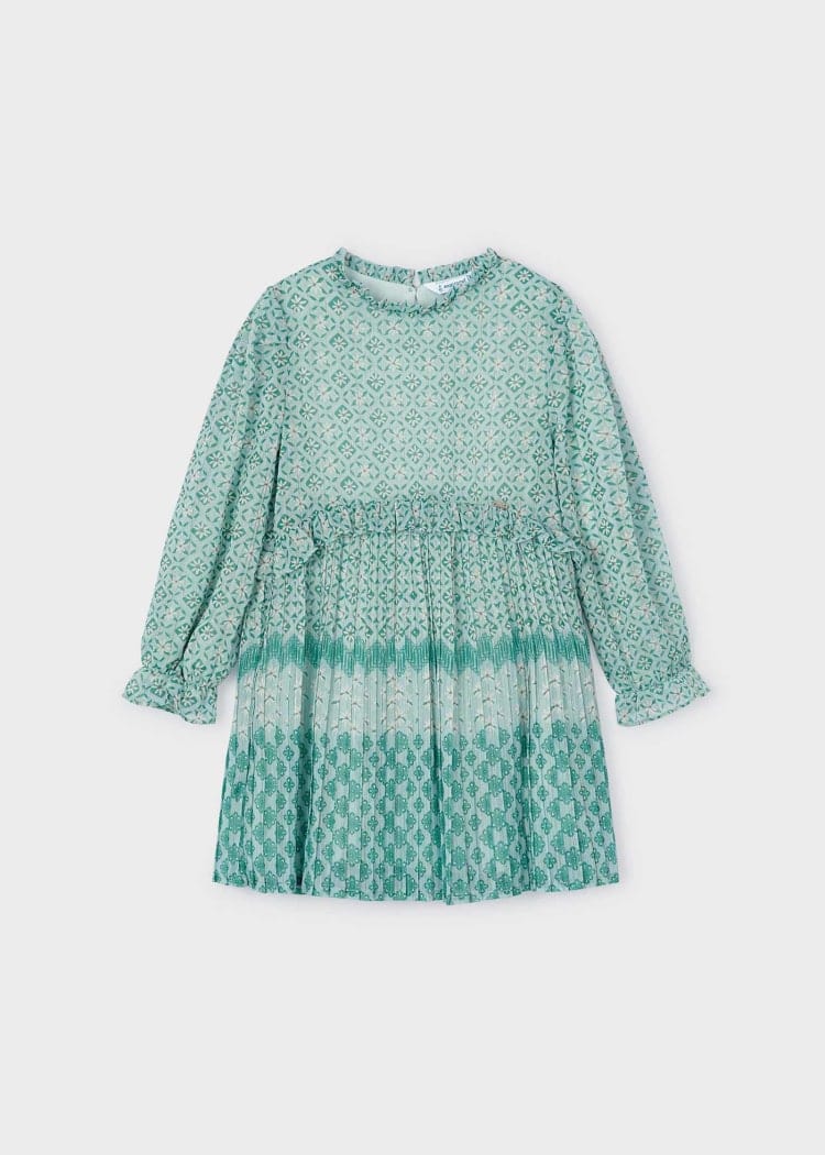 Mayoral Usa Inc Mayoral Pleated Print Chiffon Dress - Little Miss Muffin Children & Home