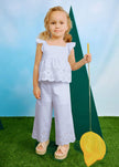 Mayoral Usa Inc Mayoral Eyelet Trimmed Pants Set - Little Miss Muffin Children & Home