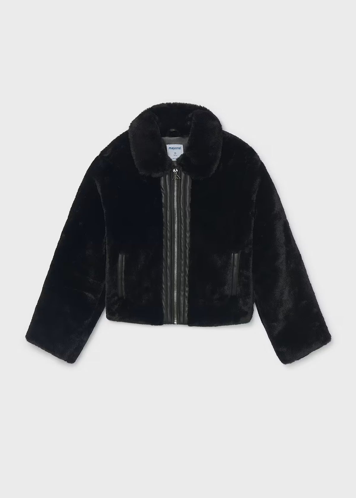 Faux Fur Zip Up Jacket