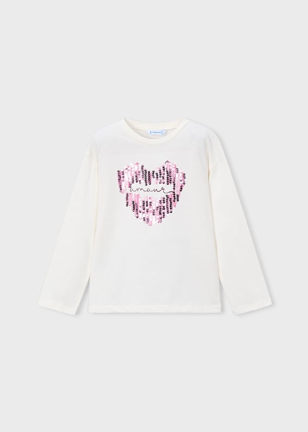 Sequin Graphic Long Sleeve T-Shirt