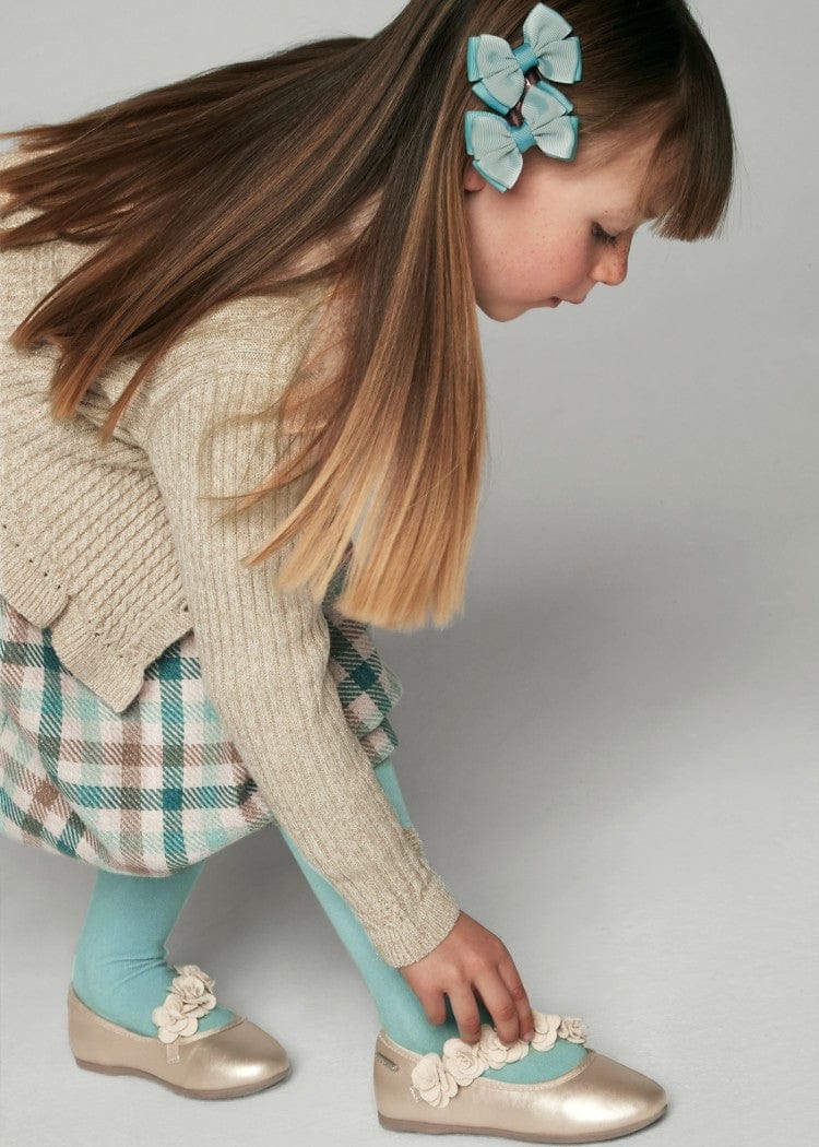Mayoral Usa Inc Mayoral Knit Cardigan with Faux Fur Collar in Beige Marzipan - Little Miss Muffin Children & Home