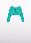 Knit Bolero Cardigan in Jade