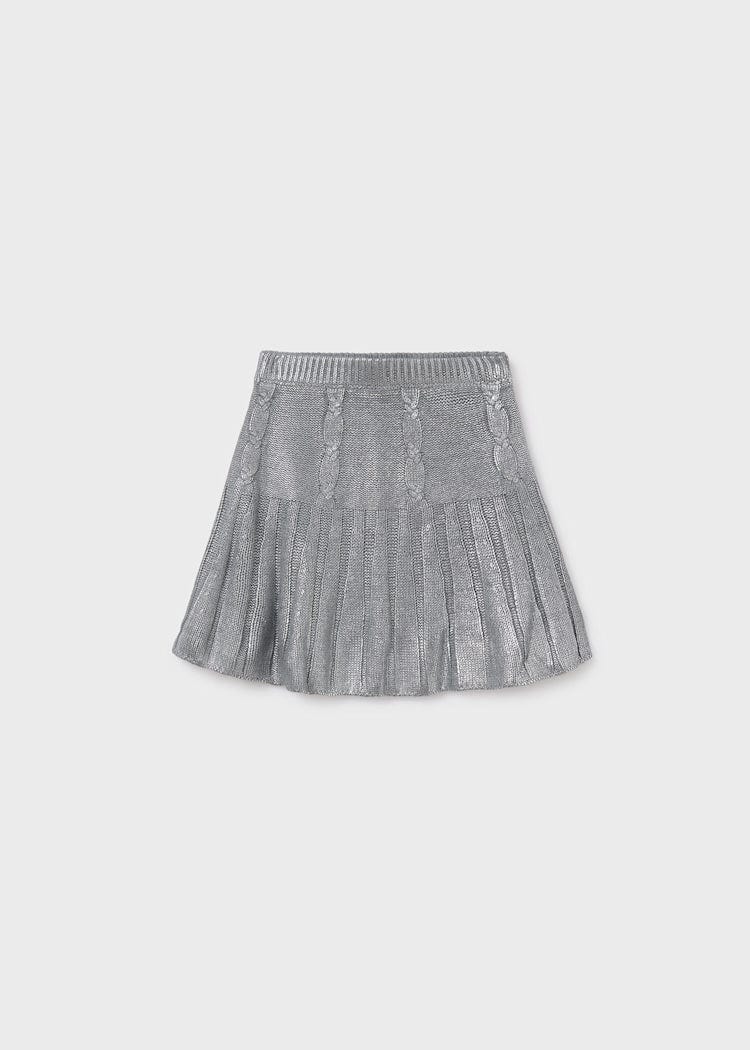 Mayoral Usa Inc Knit Sweater Skirt in Silver - Little Miss Muffin Children & Home
