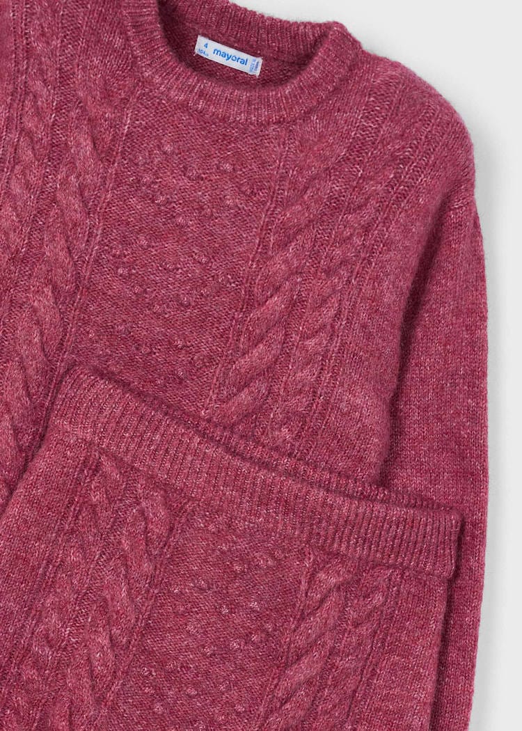 Mayoral Usa Inc Knit Sweater & Skirt Set in Cherry - Little Miss Muffin Children & Home
