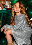 Metallic Cable Knit Sweater