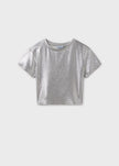 Mayoral Usa Inc Mayoral Short Sleeve Metallic Ribbed T-Shirt - Little Miss Muffin Children & Home