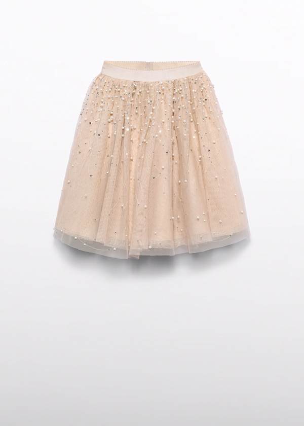 Abel & Lula Tulle Midi Skirt with Pearls - Little Miss Muffin Children & Home