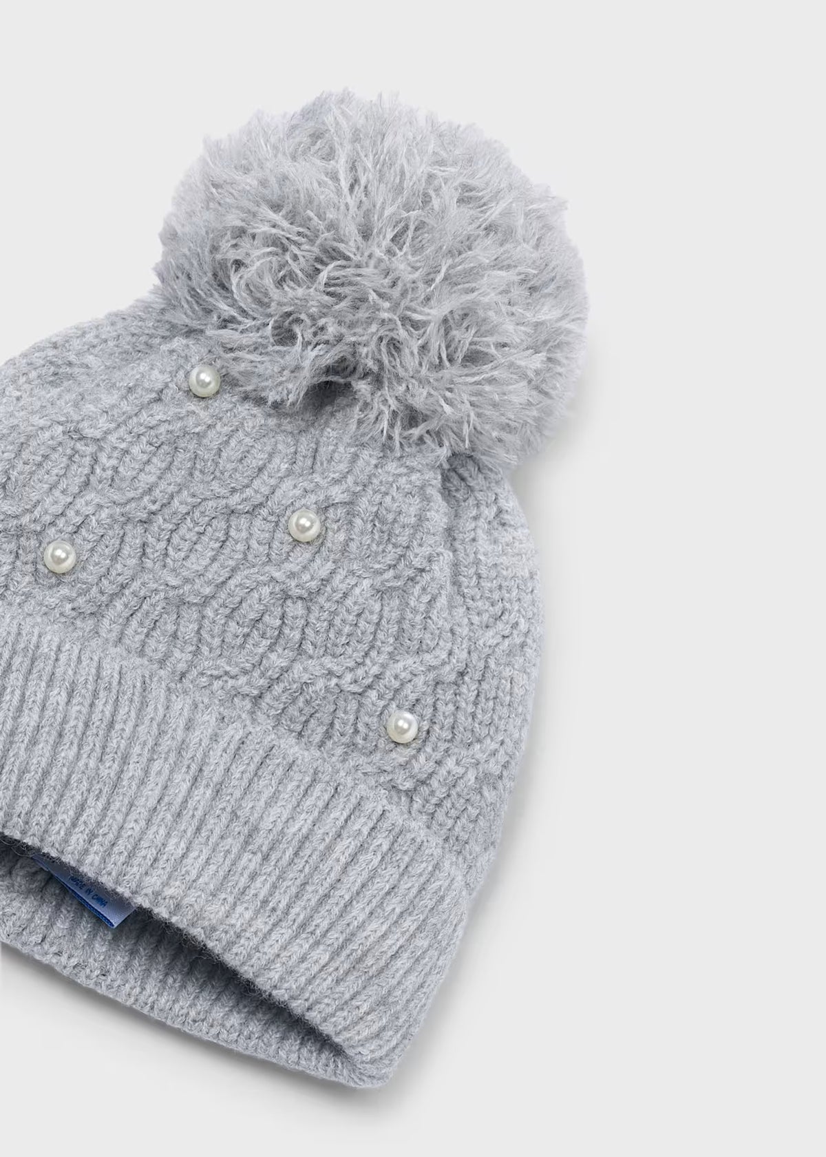 Mayoral Usa Inc Pearl Detail Knit Pom-Pom Hat, 2 Colors Available - Little Miss Muffin Children & Home