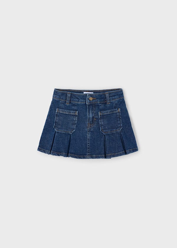 pleated mini skirt