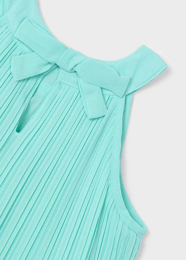 Mayoral Usa Inc Mayoral Pleated Sleeveless Dress in Aqua - Little Miss Muffin Children & Home