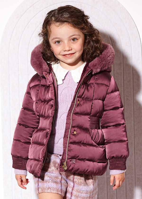 Abel & Lula Puffer Jacket with Faux Fur Collar - Little Miss Muffin Children & Home