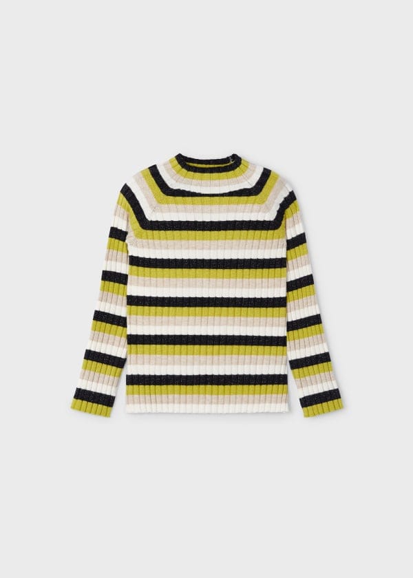 Mayoral Usa Inc Mayoral Girl Ribbed Mock Neck Sweater in Cirtonella - Little Miss Muffin Children & Home
