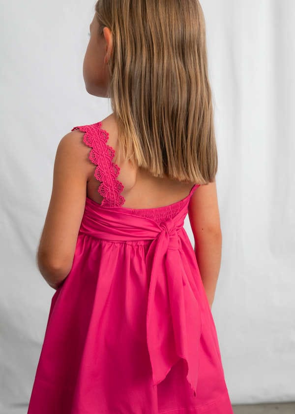 Mayoral Usa Inc Crochet Strap Sundress in Carnation - Little Miss Muffin Children & Home
