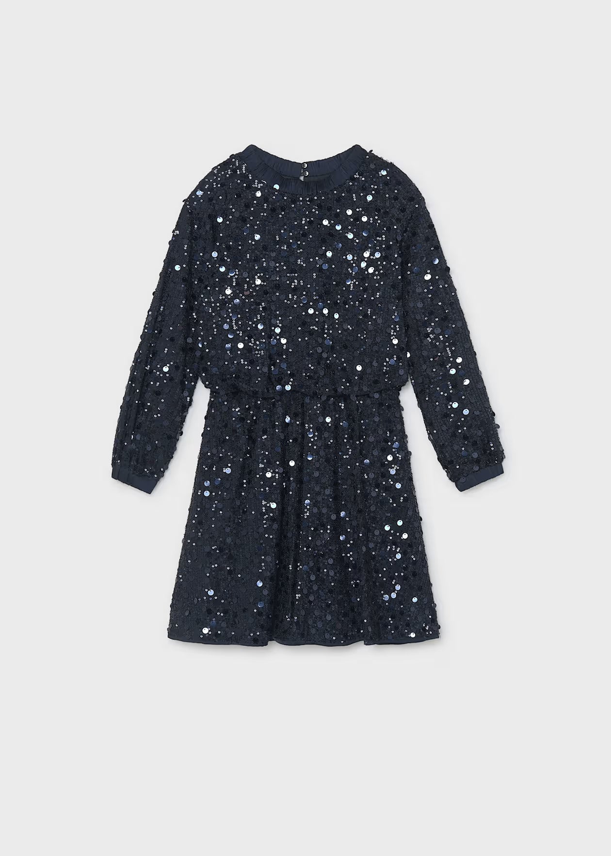 Sequin Dress with Pleated Skirt