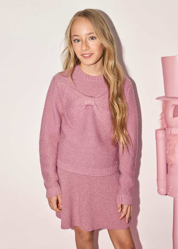 Abel & Lula Bow Sweater Skirt Set - Little Miss Muffin Children & Home
