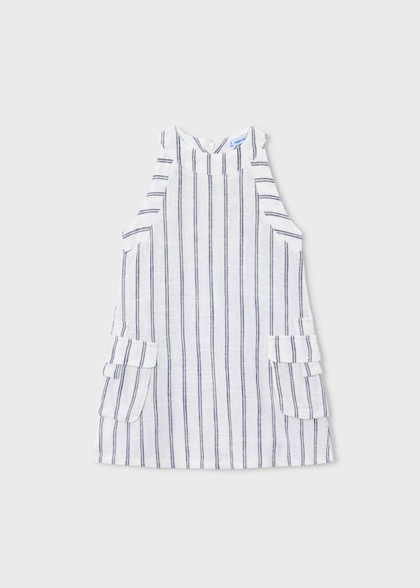 Striped Sleeveless A-Line Dress