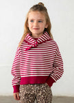 Striped Sweater with Matching Scarf