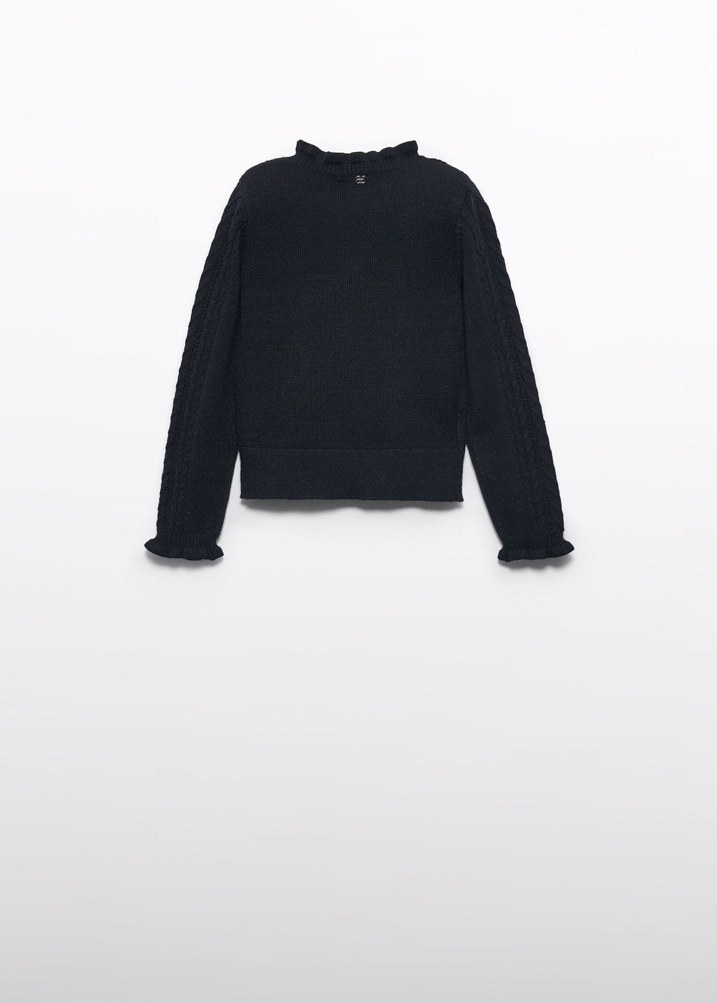 Abel & Lula Abel & Lula Knit Sweater with Ruffled Mock Neck - Little Miss Muffin Children & Home