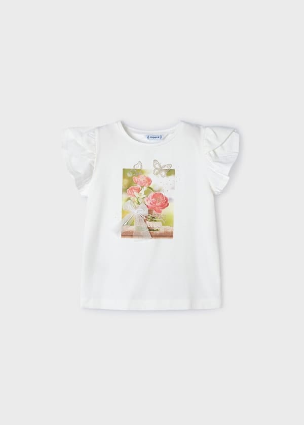 Mayoral Usa Inc Mayoral Printed Flutter Sleeve T-Shirt - Little Miss Muffin Children & Home