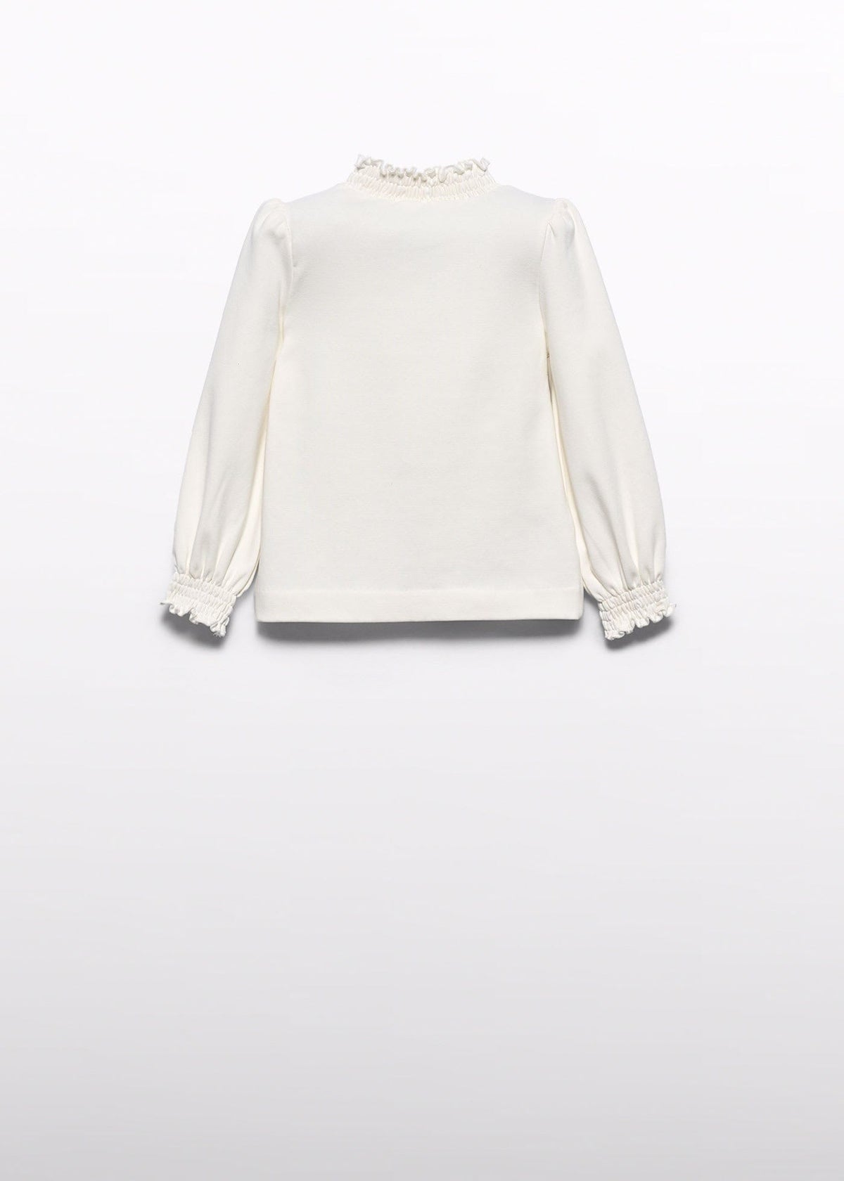 Abel & Lula Abel & Lula Ruffled Neck Sweater in Off White - Little Miss Muffin Children & Home