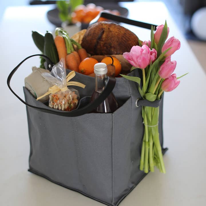 grey heavy duty tote bag