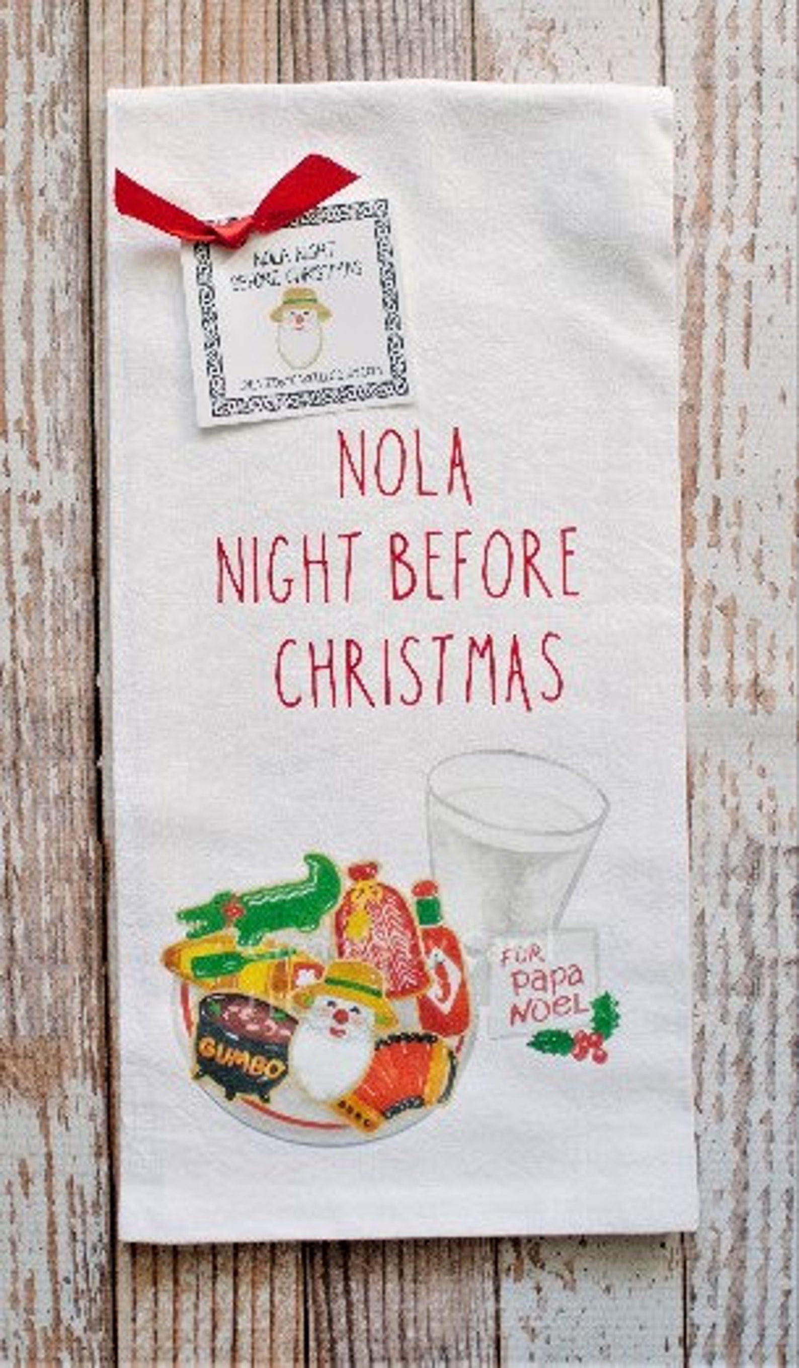 Created by Carol NOLA Night Before Christmas Cookies & Milk Towel - Little Miss Muffin Children & Home