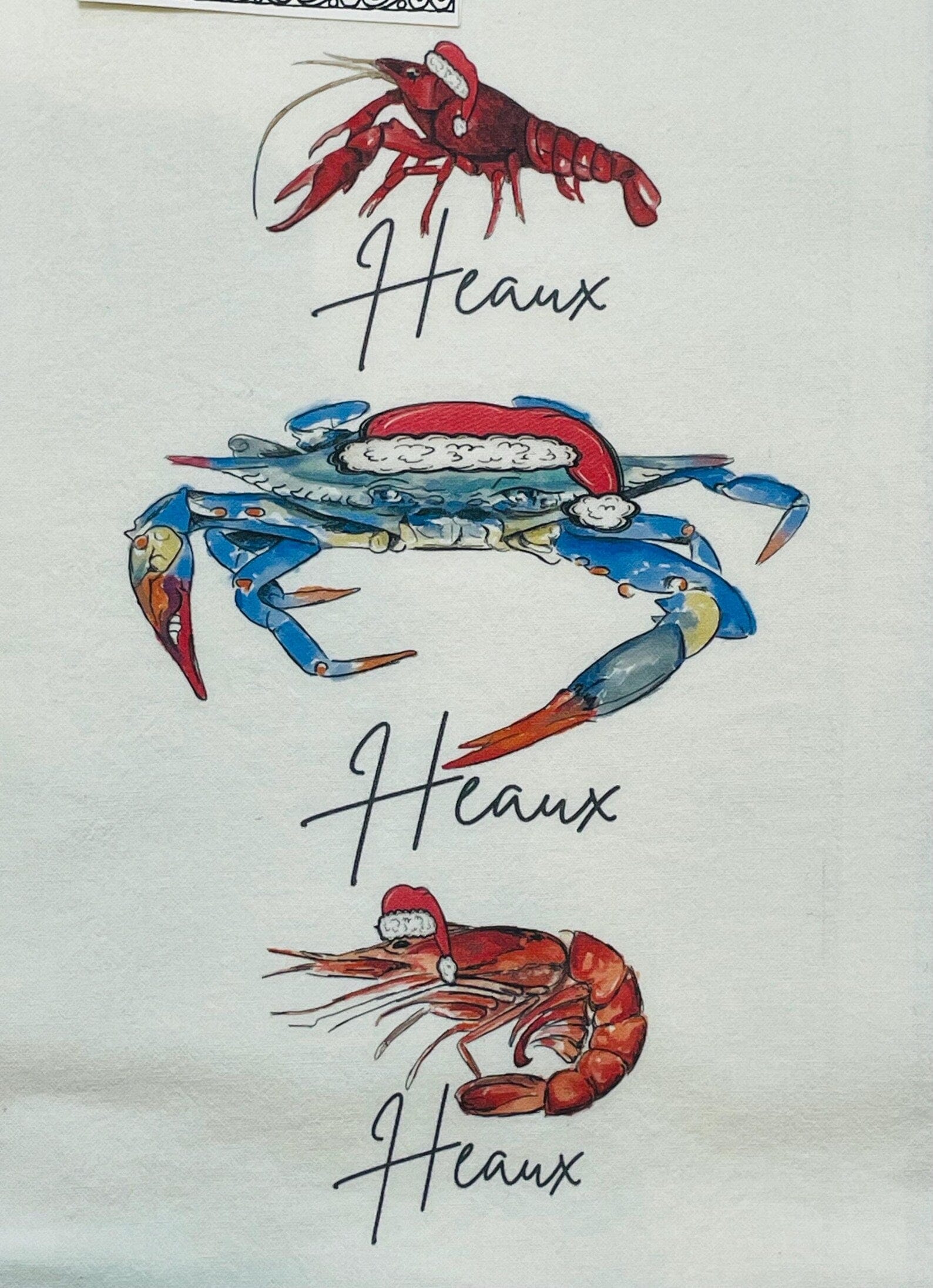 Created by Carol Heaux Heaux Heaux Crawfish Crab and Shrimp Towel - Little Miss Muffin Children & Home