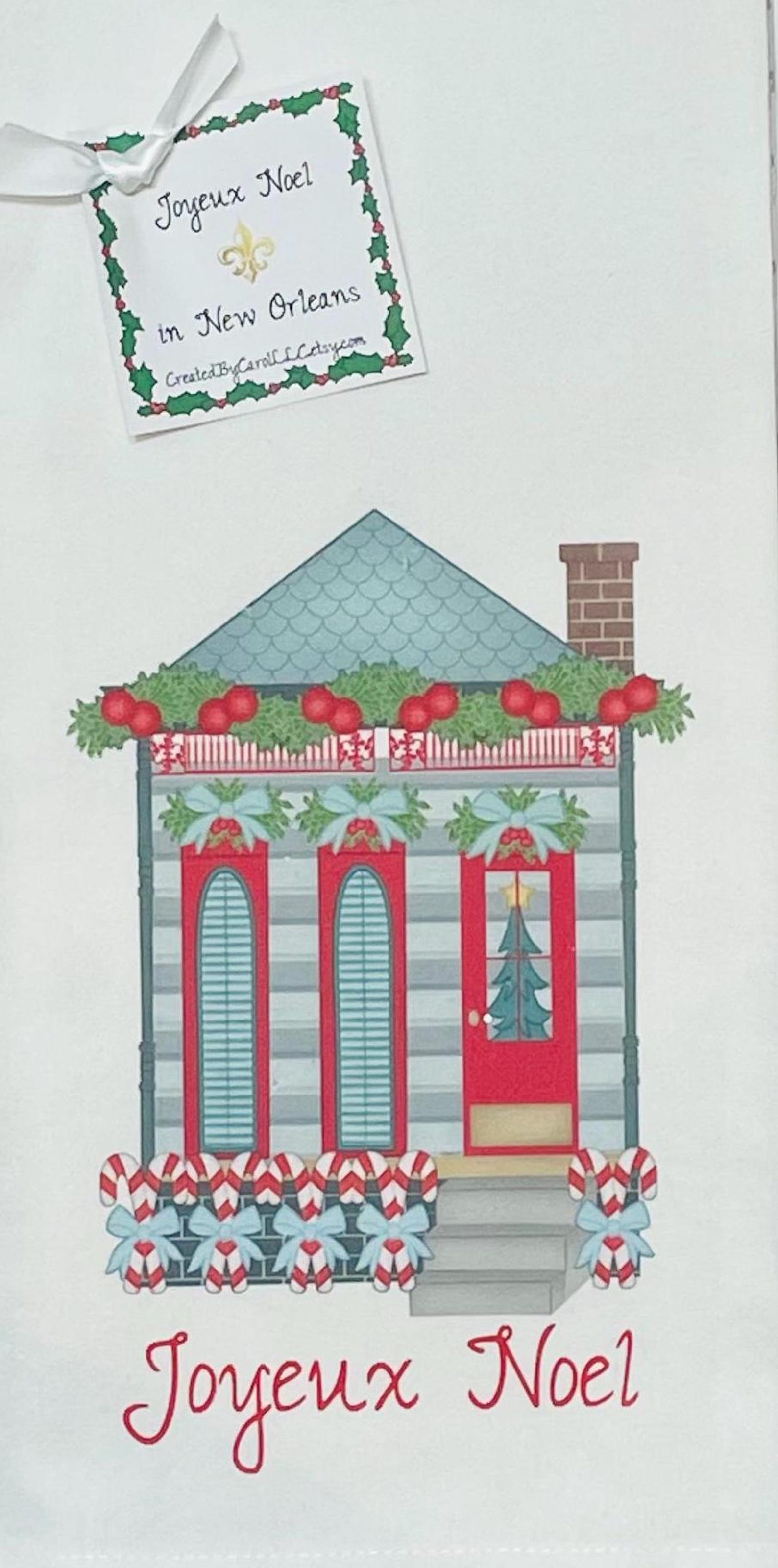 Created by Carol Christmas Shotgun Joyeux Noel Towel - Little Miss Muffin Children & Home