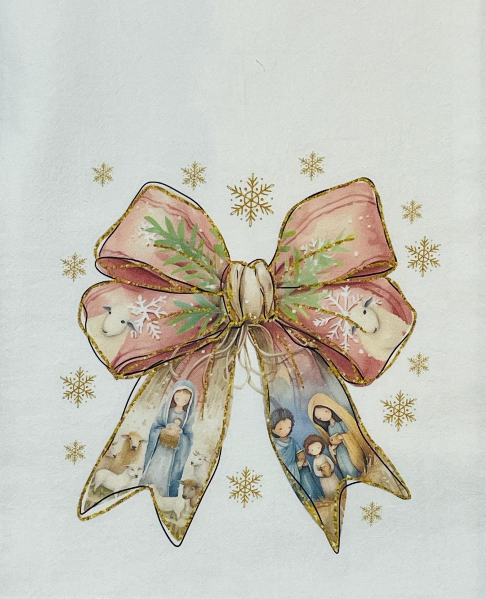 Created by Carol Nativity Bow Towel - Little Miss Muffin Children & Home