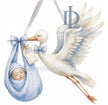Stork Carrying Baby Door Hanger