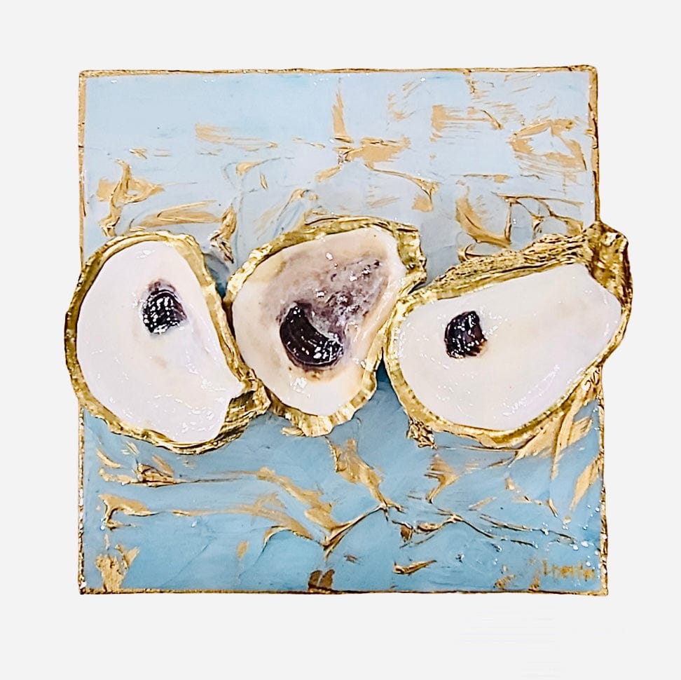 Lisa Devlin Designs Lisa Devlin Designs Oyster Shells with Resin On Canvas - Little Miss Muffin Children & Home
