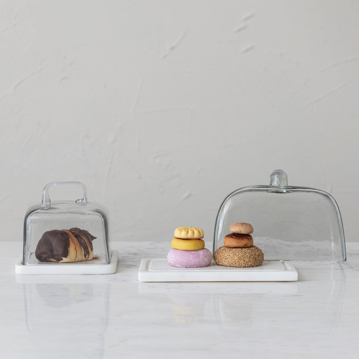 Creative Co-Op Creative Co-Op Glass Cloche with Marble Base - Little Miss Muffin Children & Home
