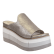 Naked Feet Flow Slide Sandal in Silver 