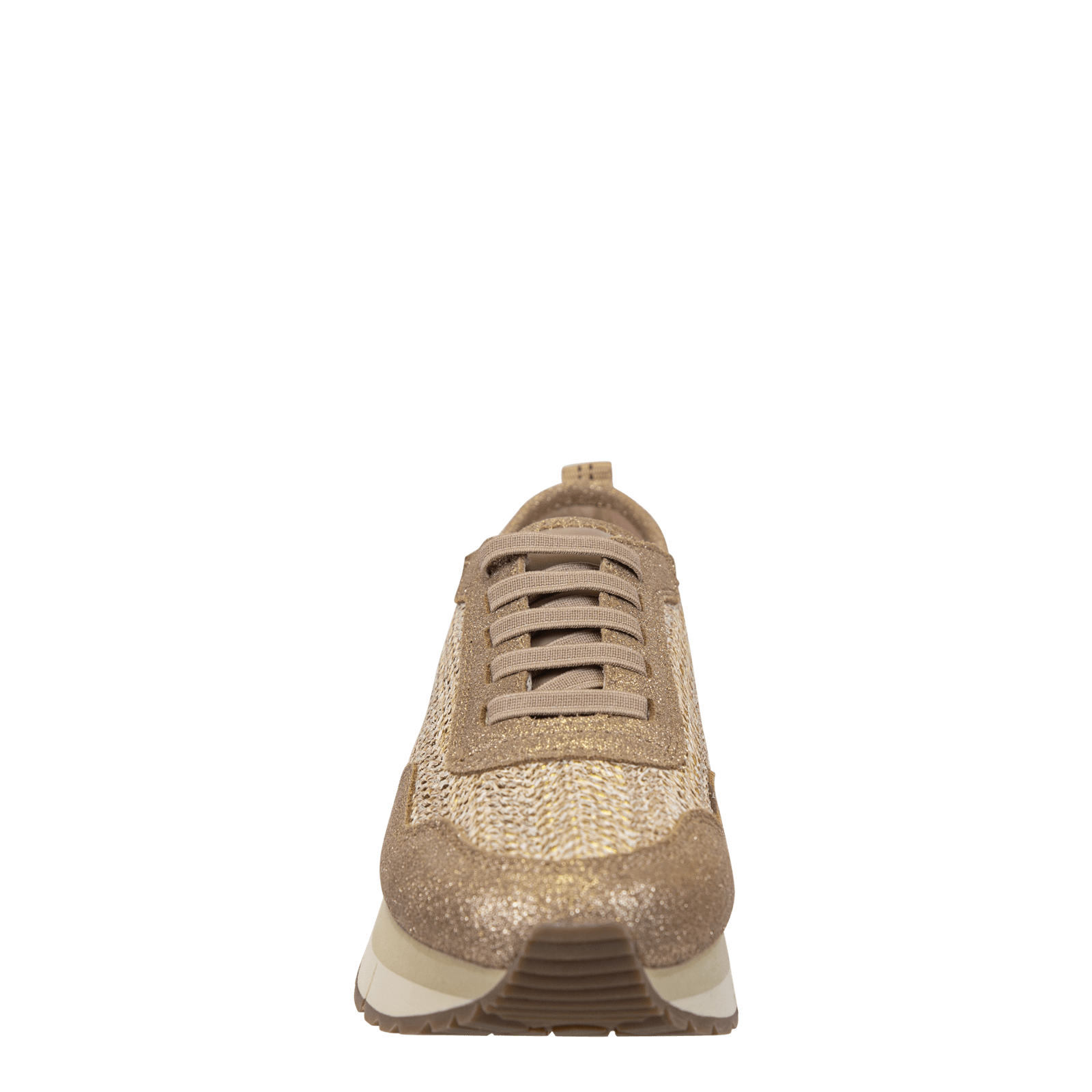 Naked Feet Naked Feet Kinetic Platform Sneakers in Gold Raffia - Little Miss Muffin Children & Home