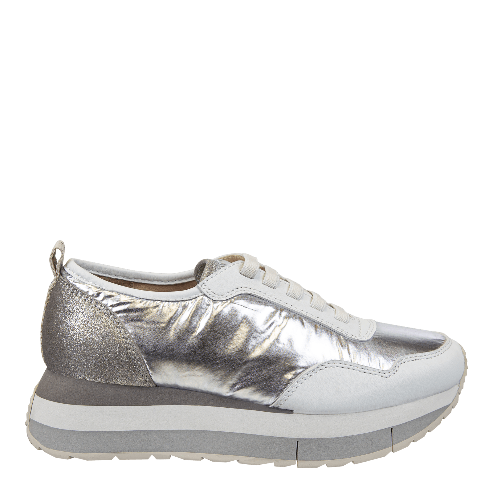 Naked Feet Naked Feet Kinetic Platform Sneakers in Silver - Little Miss Muffin Children & Home