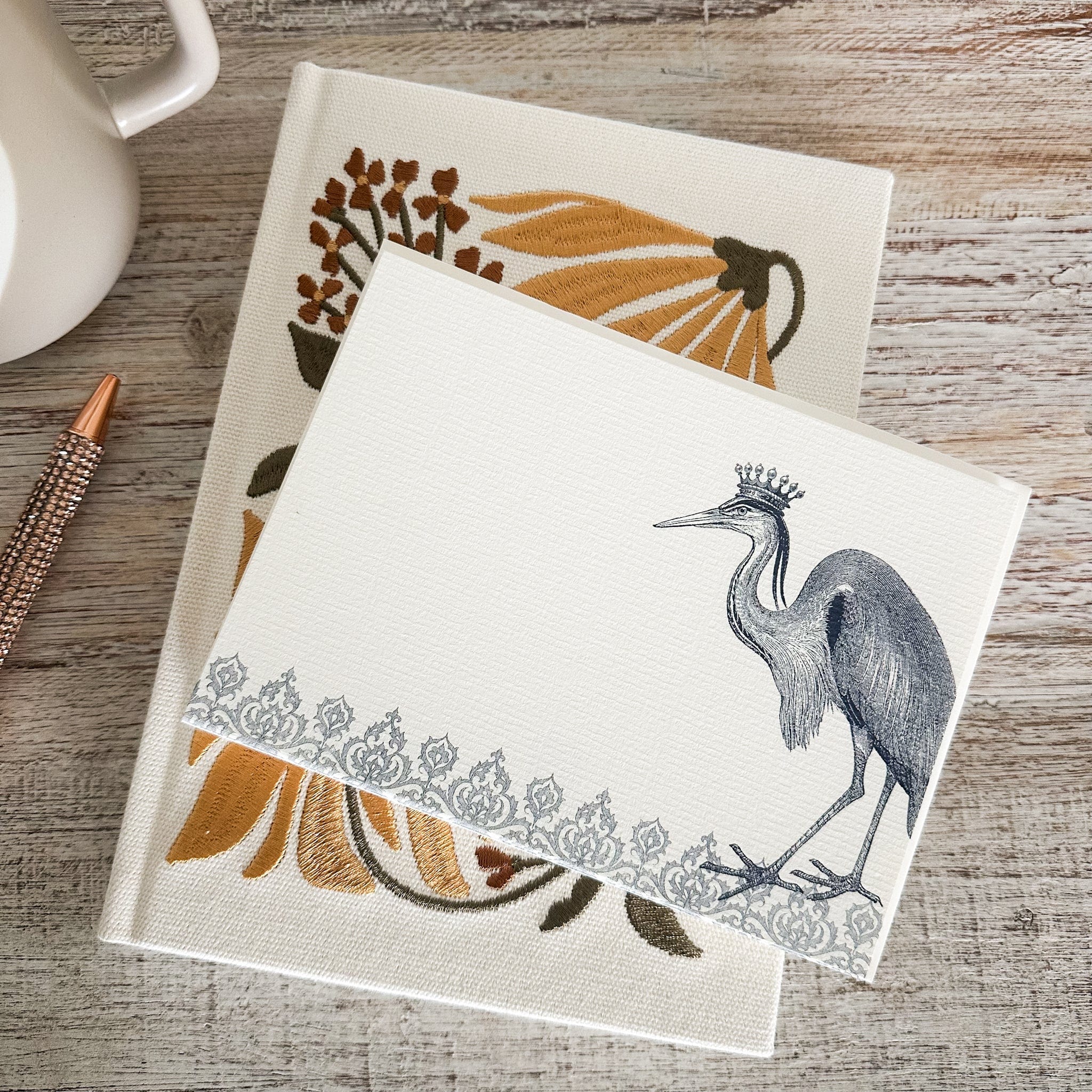 king heron note pad