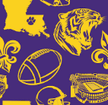 Bald Head Blues Fighting Tiger Gold All-Over Print on Purple Men's Albatross Polo - Little Miss Muffin Children & Home