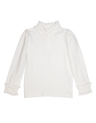 White blouse with ruffled details 