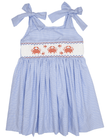 Lulu Bebe Lulu Bebe Crab Smocked Jackie Dress - Little Miss Muffin Children & Home