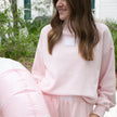 Women's Lulu Mac Light Pink Terry Cloth Long Sleeve Top by Girlie Girl Originals