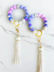 Lanyard Lovebirds O Wristband Keychain White Tassel - Little Miss Muffin Children & Home