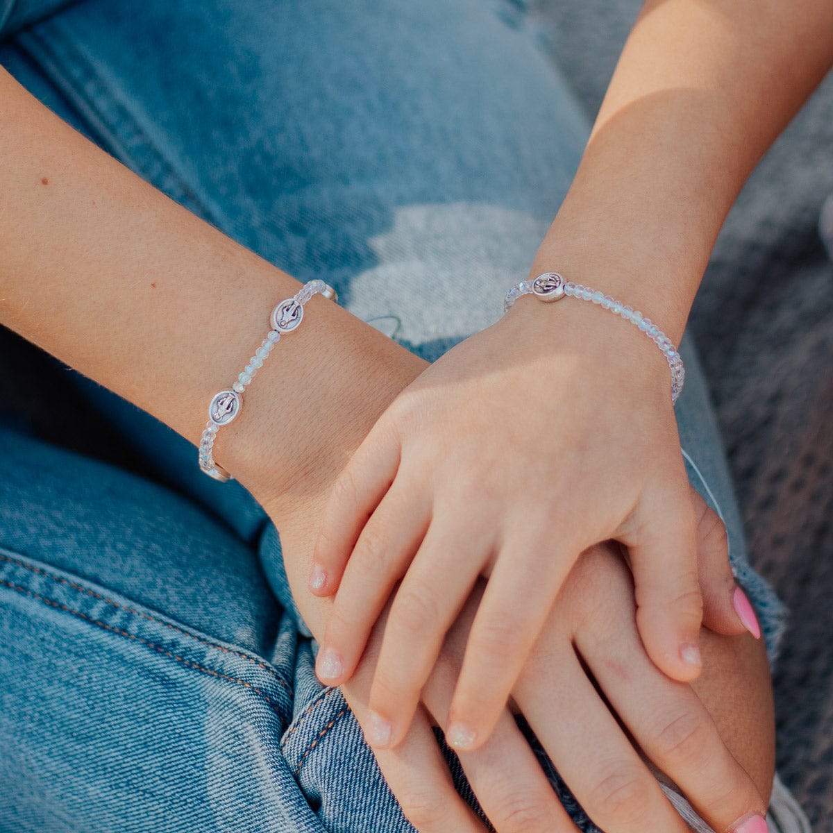 My Saint My Hero My Saint My Hero Mother + Daughter Blessing Bracelets - Little Miss Muffin Children & Home