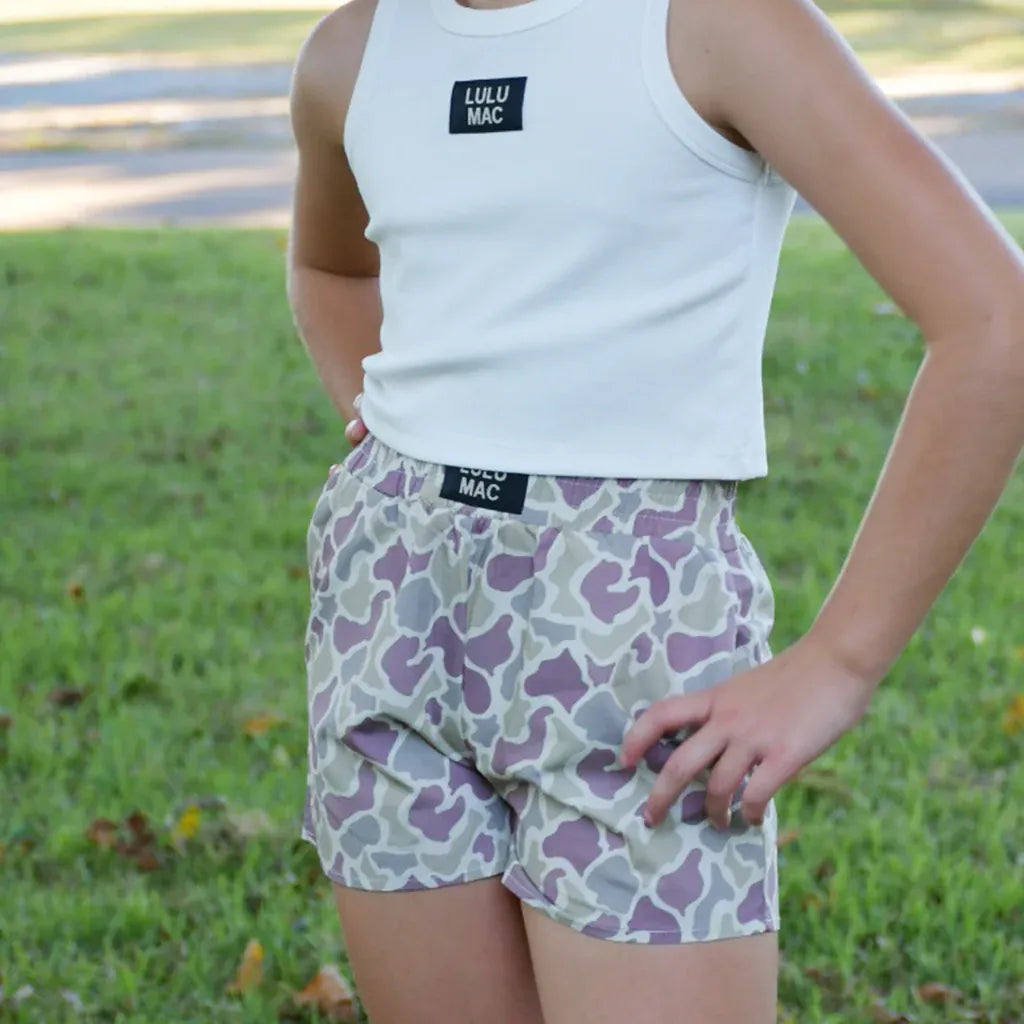 Girls' Lulu Mac Light Camo Shorts by Girlie Girl Originals